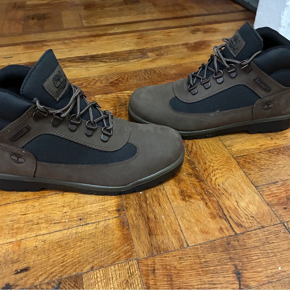 Timberland Kids Two-Tone Brown and Black Boots
